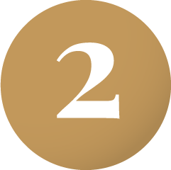 Symbol białej liczby dwa na złotym tle.