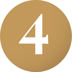 Symbol białej liczby cztery na złotym tle.